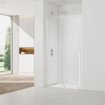 Swiss Aqua Technologies - Puerta De Ducha Corredera X-motion 120x200cm Anticalcárea Con Perfil Blanco (satbwixm120nikab)