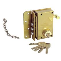 Cerradura Ucem seguridad 4500-s-he – Izquierda – Hierro esmaltado – Pestillo de bulones – Cerradura antipalanca