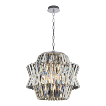 Kronleuchter 12xE14 – Kristall-Deckenleuchte – Satin-Gold oder Chrom – Elegantes Design für Wohnzimmer
