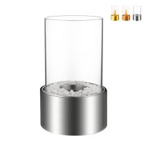 Chimenea De Mesa Portátil De Bioetanol Chimenea Para Exterior Marsiglia - Silver
