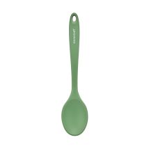 Kitchencraft Silicone Cooking Spoon, Non-stick Safe Heat-resistant Cooking Utensil Ideal For Stirring And Serving, Green, 27cm