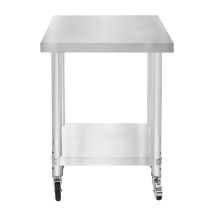 Gastro Edelstahl Arbeitstisch Vorbereitungstisch Küchentisch Mobil 60cm X 45cm