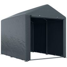 Abri De Jardin, 1,6 X 2,18 X 1,72 M, Protection Uv, Porte Zippée, Revêtement Déperlant Pour Outils De Jardin.