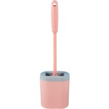 Spazzola Per Wc In Silicone Antigoccia, Spazzola Per Wc In Silicone Da Parete Facile Da Pulire, Rosa