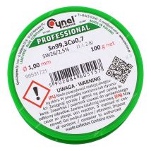Alambre De Soldar Cynel Lc99.3 Sw26 Sin Plomo 100 G