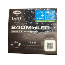 Catena luminosa 240 miniled bianchi 17,3m – Alimentation elettrica – LUMINALPARK