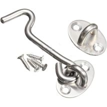 Erhope - Ahlsen Edelstahl-kabinenhaken Und Ösenriegel, Robuste Schuppentür Aus Metall, Leise, Winddichte Tür Mit Befestigungsschrauben Für Türen, 