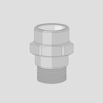 Sanit Eisenberg - Friatherm Friatec Übergang Verschraubung Kurz 75540620000 Zum Kleben, 25 Mm X R 3/4, Aussengewinde
