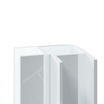 Wholepanel - 10mm White Aluminium Wall Panel External Corner Trim