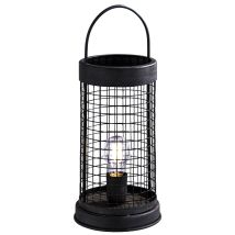 Fischer Leuchten - Table D'Appoint Design Vintage Gris Clair Décoration De Salon Éclairage Lampe À Grille De Lecture Fh-lighting 850045