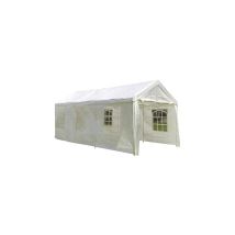 Vette - Gazebo In Metallo Carport Bianco - Cm.300x600 - Colore Bianco