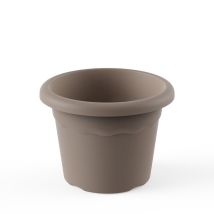Vaso Tondo Misura 22cm Colore Tortora 7322 Tau - Plastiken