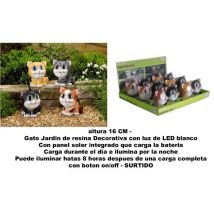 Smart Solar - Altuna Jardin Gato Decorativo Resina Surtido 16 Cm 1020230po
