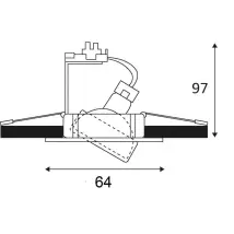 Ko1012s04 – Schwenkbarer Einbaustrahler Gu4 35w – Weiß - Indigo