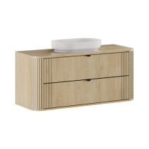 Ensemble De Salle De Bain Kori : Meuble Sous Vasque 120cm + Plan Pour Vasque + Vasque À Poser