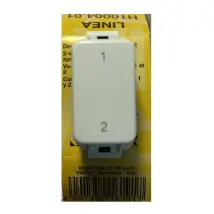 H1004.01 Two-way Switch - Symbol 1 And 2 - 1p 10ax 250v - White - Vimar