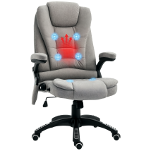 Vinsetto - Office Chair W/ Heating Massage Points Relaxing Reclining Grey