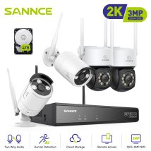 Sannce 3mp Wireless Surveillance Camera Kit Ir Night Vision Motion Detection Security Cctv Wifi Camera System - 4tb Hdd