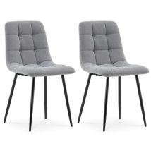 Dining Chairs Set Of 2, Upholstered Kitchen Counter Chairs With Sturdy Metal Legs For Living Room, Bedroom, Kitchen Furniture