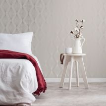 Papier Peint Intissé Marquise Geo Diamant Vinyle 1005 X 52cm Perle
