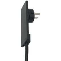 Evoline - Plug-schukostecker, Nur 5 Mm Höhe Im Eingesteckten Zustand, Kunststoff Schwarz