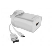 Powerplus Usb Qc 3.0 18w + Usb-c To Usb-a Cable 1.5m - Eu White