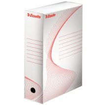 Boxy 100 Scatola Archivio - Dim. 25 X 35 X 10 Cm - Per I Documenti F.to A4, Riciclabile Al 100 %, Certificato Fsc, Confezione Da 10 Pezzi, Bianco - 