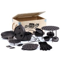 Set Da 19 Pezzi Per Forno Olandese In Scatola Di Legno Con Pentola Da Fuoco Per Forno Olandese E Molto Altro Ancora Prestagionato - Bbq-toro