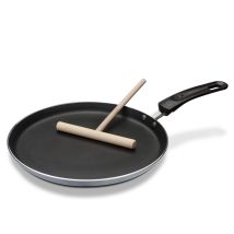 456722 Padella Per Crepes Induzione Grigio/nero Alluminio Crepe Della Padella Induzione 26 Cm Per Pc, Stendi-impasto, Alluminio, 43,7 X 26,2 X 2,0 Cm,