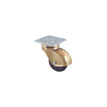 Rueda esférica giratoria 210 AVO – Soporte con casquillo de acero estampado – Acabado dorado