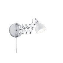 Trio Lighting - Scissor Applique Forbice Metallo Cromato Diffusore Metallo Bianco Opaco L. Max 53cm 1 Luce Attacco E14