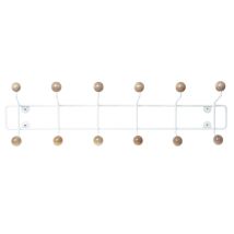 Kleiderständer SATURNUS 53,5 cm Metall mit Holzknöpfen Ideal für Flur Schlafzimmer oder Badezimmer
