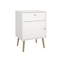 Comodino Tvilum Bodo 1 Anta 1 Cassetto – 731491234949 – Elegante e funzionale per camera da letto – 491234949