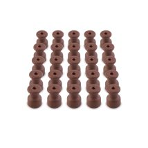 Amarcords - Fermacavo Con Viti E Tasselli. 25 Isolatori Vintage In Porcellana Colorati Per Installazioni Di Cavi Treccia A Parete Colore Corten