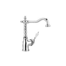 Mitigeur De Lavabo À Bec Haut Chromé Rétro