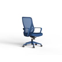 Fauteuil De Bureau Ergonomique Pour Usage Domestique Ou Professionnel, Pivotant, Hauteur Réglable. Modèle Selene, Couleur Bleu.