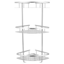 Eck-duschregal Mit 3 Ebenen, Wandmontage, Dusch-organizer, Aufbewahrungsregal Für Toilette, Küche - Eosnow