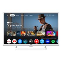 Saba – Televisore LED 24" HD SA24W78GTV – Risoluzione 1366x768, Wi-Fi, Smart TV, Dolby Atmos – Bianco