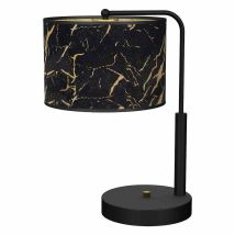 Tischlampe SENSO Schwarz-Gold 1xE27 – Elegante Lampe für luxuriöse Interieurs – E27 Fassung – Hochwertige Verarbeitung