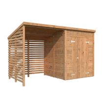 Abri De Jardin En Bois Leif 3,0+2,9 M2 Traité Marron