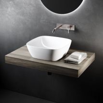 Mensolone Top Bagno Mobo 120 cm – melaminico con finitura legno – Staffe a scomparsa incluse