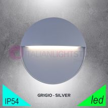 Segnapasso Led Da Parete Mod. Bilbao 3r Colore Grigio Marina