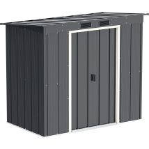 Duramax Eco Tetto Da Giardino In Metallo Zincato A Caldo, 6 X 4 Pent Roof, Anthracite