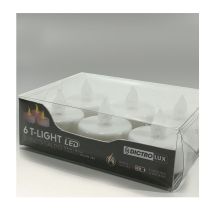 T-light Bianche Luci Led Da Addobbi Per Decorazioni Di Natale O Lanterne 6 Pz