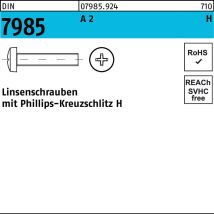 No Brand - Linsenschraube Din 7985 M.kreuzschlitz-ph M 4 X 10 -h A 2