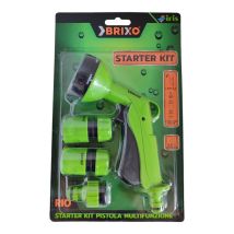 LED Leds – Starter Kit Iris Pistola Rio – Set Completo Accessori per Tubo Giardino – Lanciaspruzzo Regolabile, Presa Rubinetto, Raccordo Acquastop