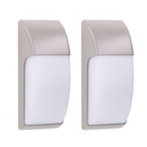 Forlight Area (2uds) Aplique Pared Exterior Para Bombilla E27. Jardín Y Terraza. Lámpara De Pared Impermeable Ip65. Color Gris