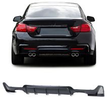 Diffuseur Arrière - Bmw Série 4 F32 F33 F36 - Noir Mat - Double Découpe D'Échappement