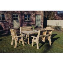 Churnet Valley – Ergo 8 Seater Garden Table Set – Premium Timber – Outdoor Dining – Ergonomic Chairs & Benches