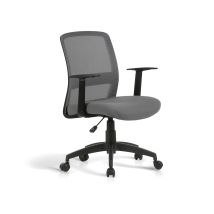 Hispanohogar, Chaise De Bureau À Roulettes, Modèle Devon, En Tissu Gris